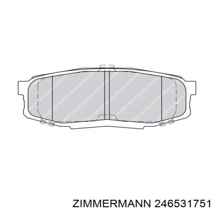Compre 246531751 Zimmermann Sapatas do freio traseiras de disco