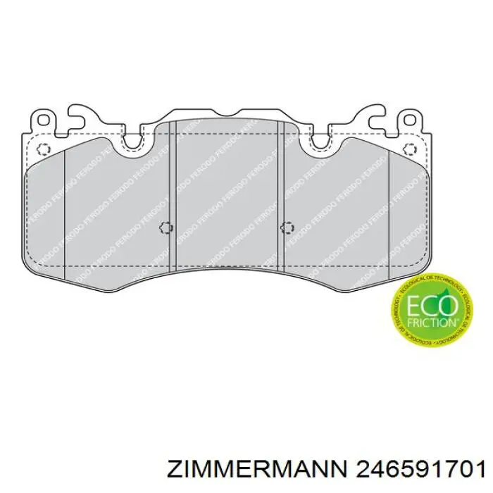 Sapatas do freio dianteiras de disco Zimmermann 246591701 preço, a partir de 54,53 USD