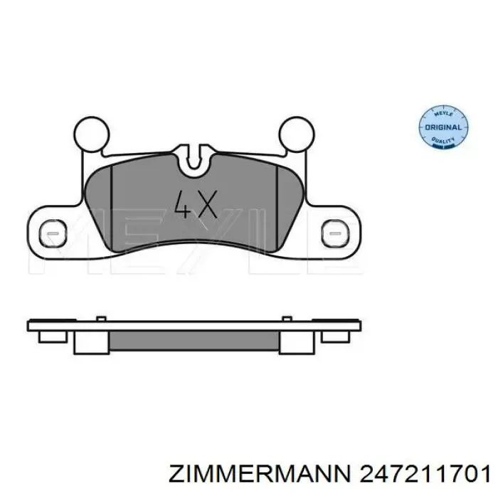 Compre 247211701 Zimmermann Sapatas do freio traseiras de disco