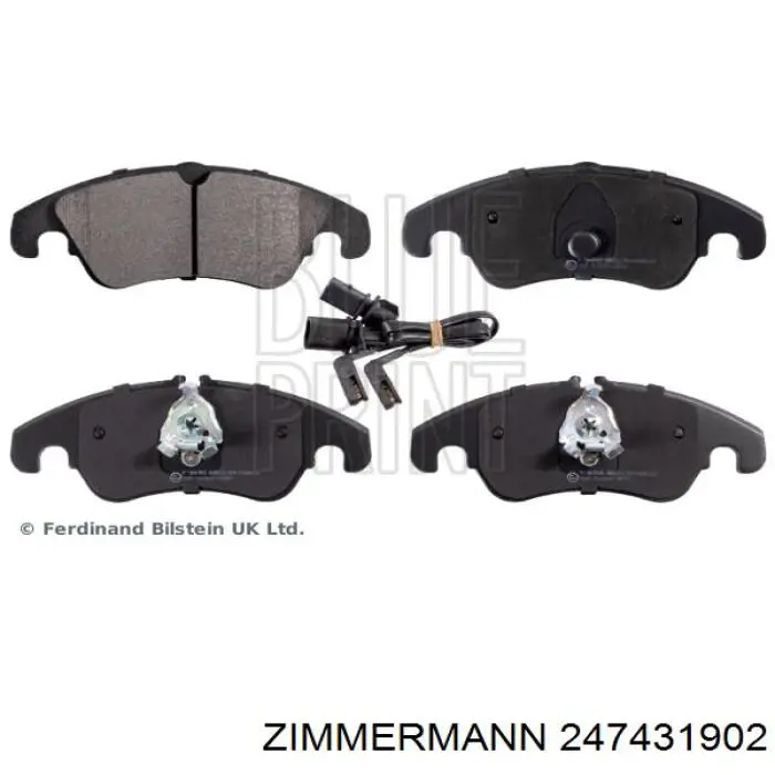Compre 247431902 Zimmermann Sapatas do freio dianteiras de disco