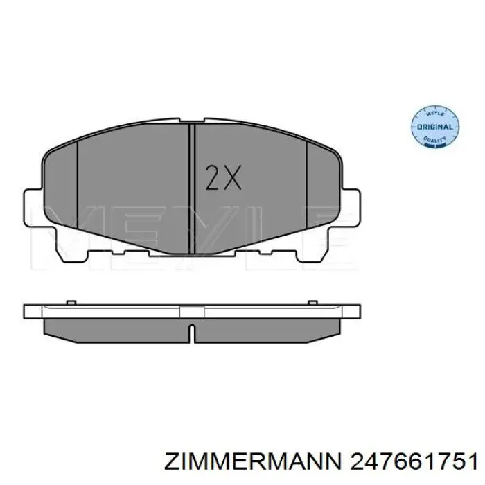 Compre 247661751 Zimmermann Sapatas do freio dianteiras de disco