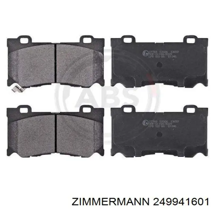 Sapatas do freio dianteiras de disco Zimmermann 249941601 preço, a partir de 39,92 USD