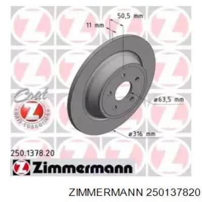 Disco do freio traseiro Zimmermann 250137820 preço, a partir de 55,90 USD