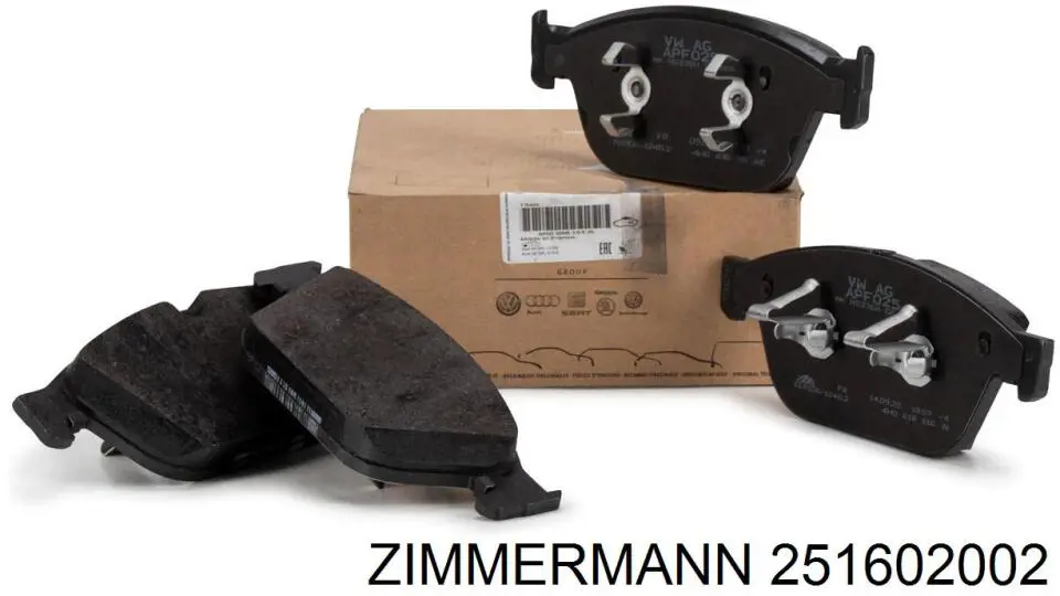 Compre 251602002 Zimmermann Sapatas do freio dianteiras de disco