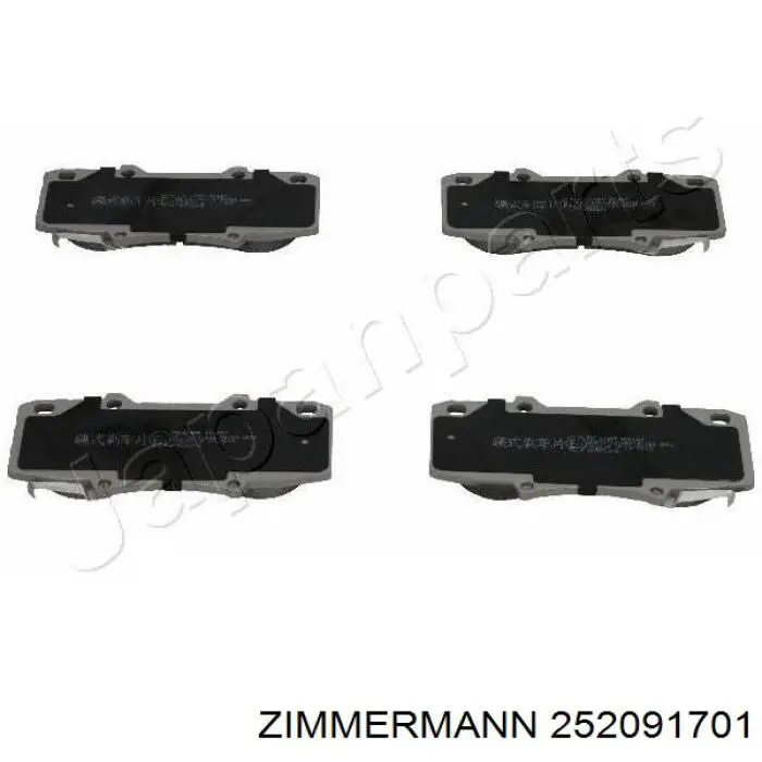 Sapatas do freio dianteiras de disco Zimmermann 252091701 preço, a partir de 36,26 USD