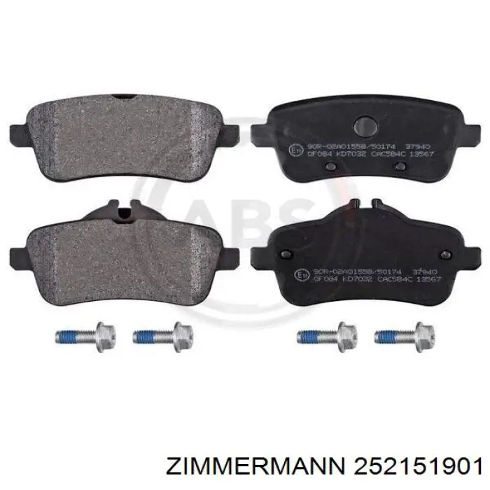Sapatas do freio traseiras de disco Zimmermann 252151901 preço, a partir de 49,61 USD