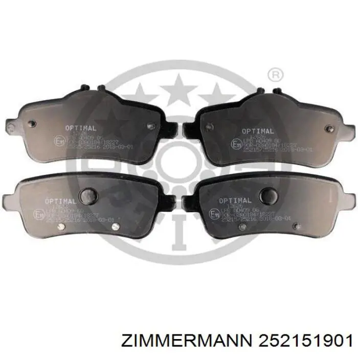 Compre 252151901 Zimmermann Sapatas do freio traseiras de disco