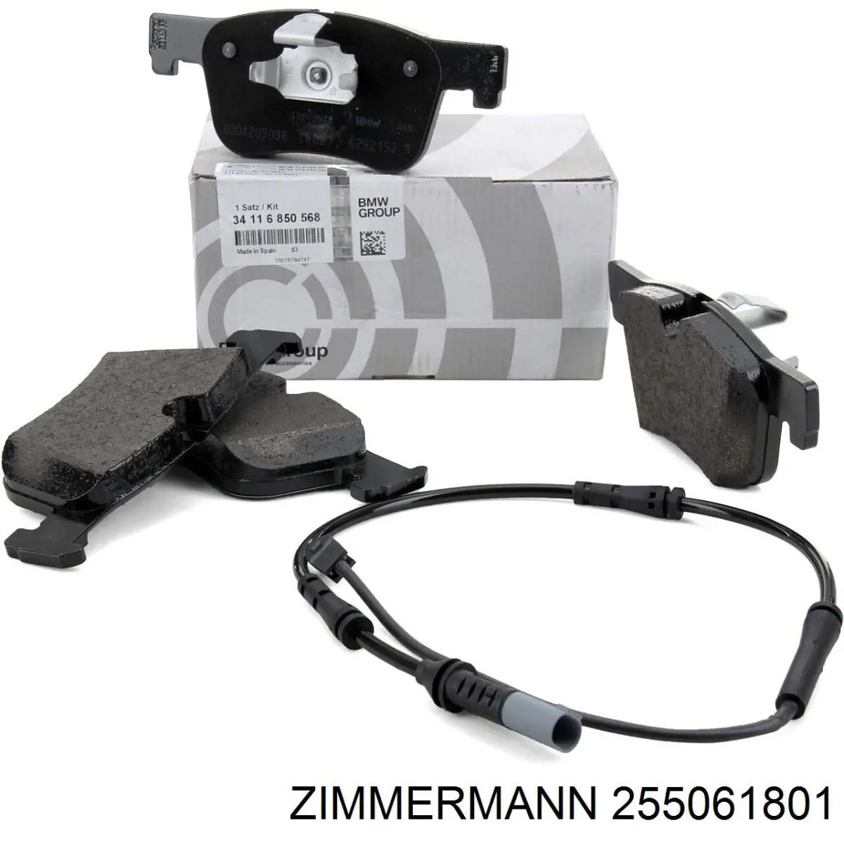 Compre 255061801 Zimmermann Sapatas do freio dianteiras de disco