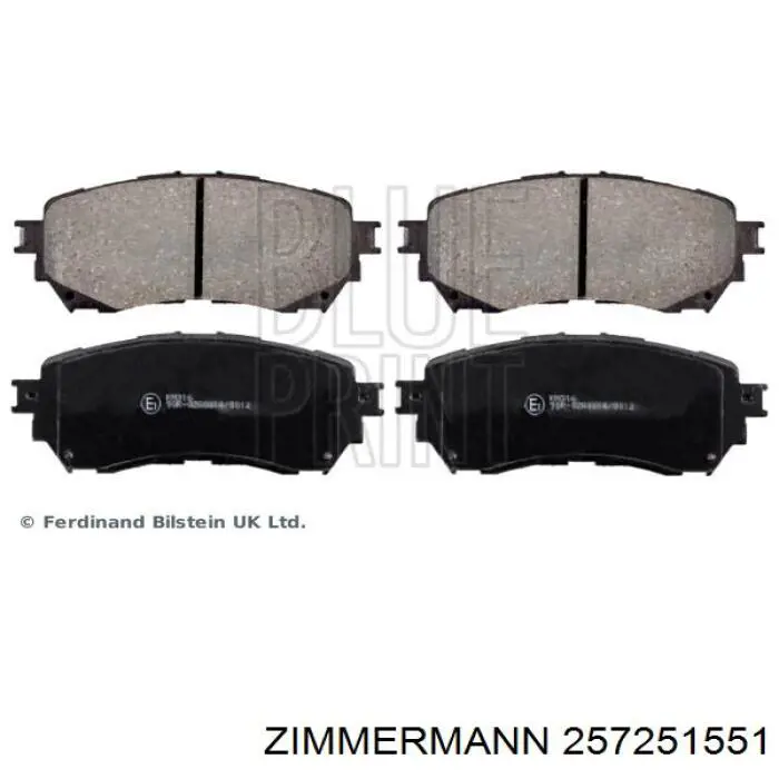 Compre 257251551 Zimmermann Sapatas do freio dianteiras de disco