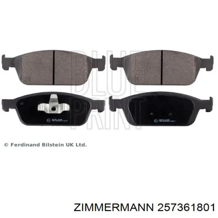 Sapatas do freio dianteiras de disco Zimmermann 257361801 preço, a partir de 42,74 USD