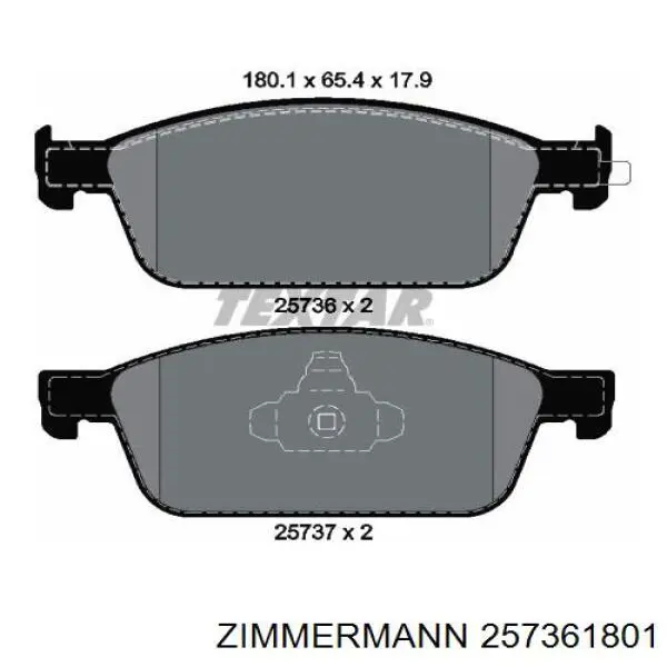 Compre 257361801 Zimmermann Sapatas do freio dianteiras de disco