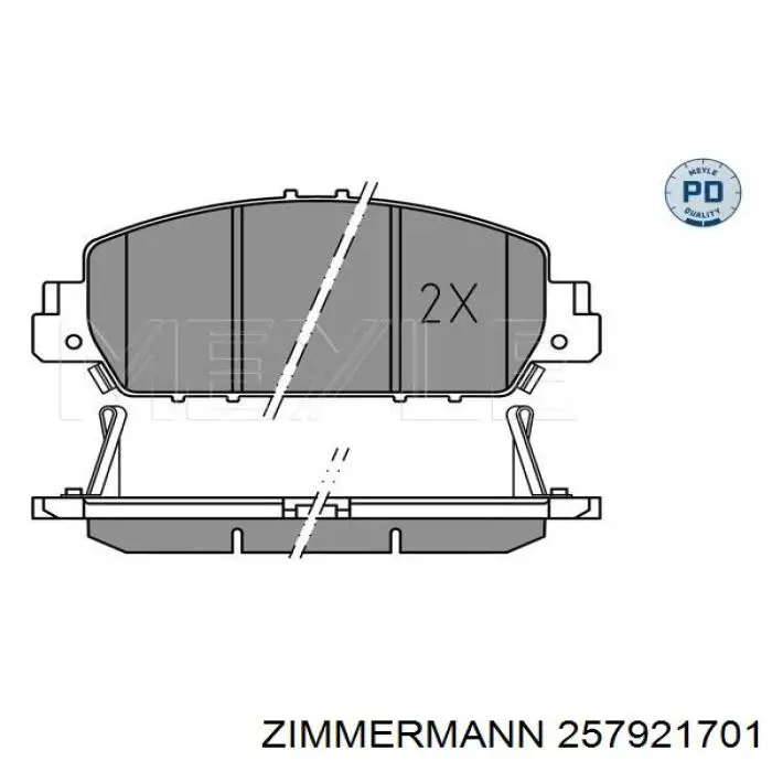 Compre 257921701 Zimmermann Sapatas do freio dianteiras de disco