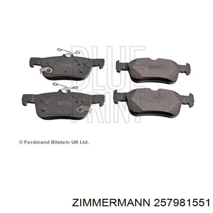 Compre 257981551 Zimmermann Sapatas do freio traseiras de disco