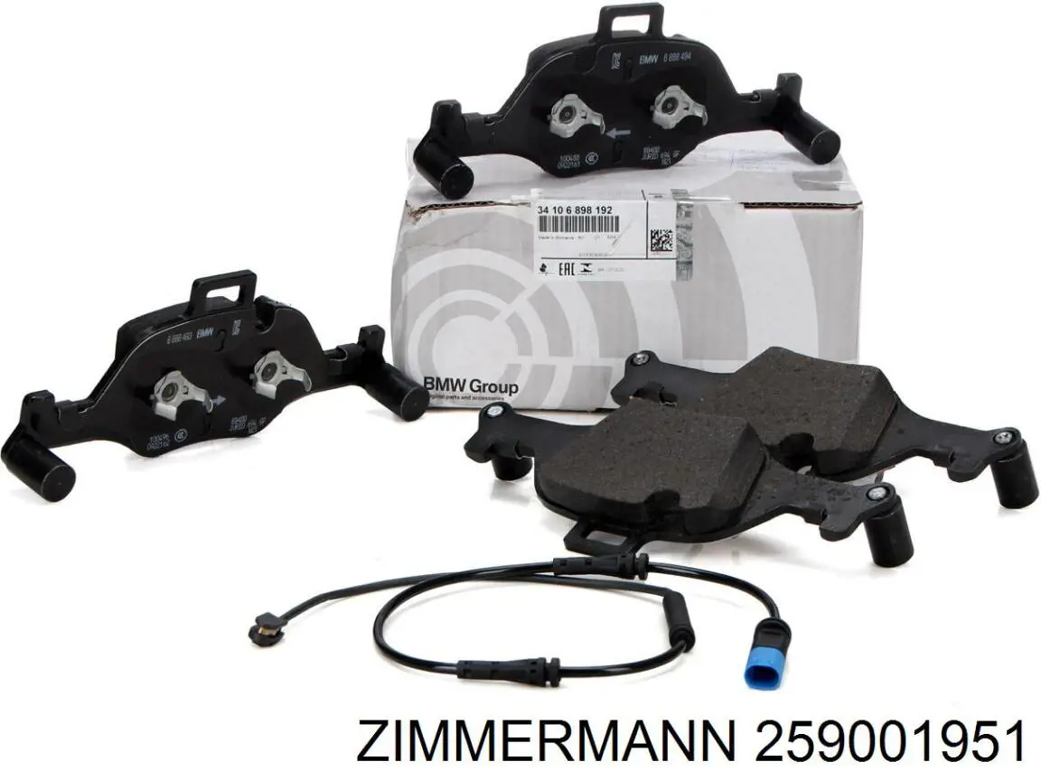 Sapatas do freio dianteiras de disco Zimmermann 259001951 preço, a partir de 99,46 USD