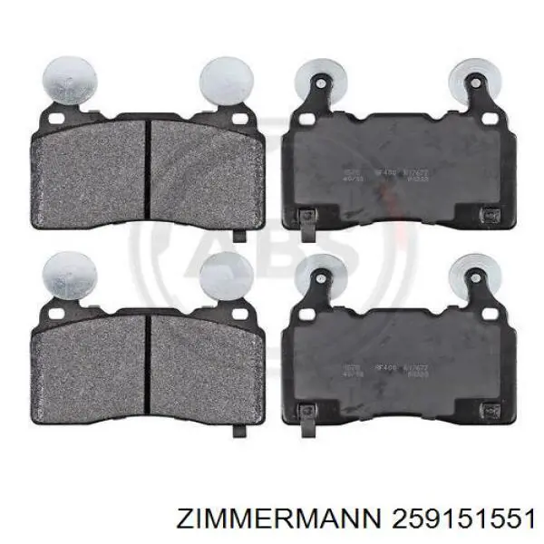 259151551 Zimmermann Sapatas do freio dianteiras de disco