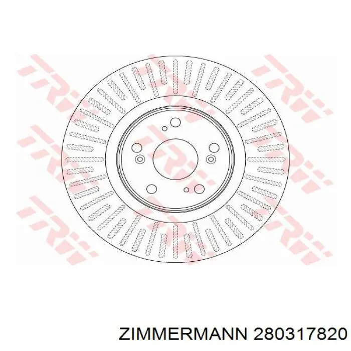 Compre 280317820 Zimmermann Disco do freio dianteiro