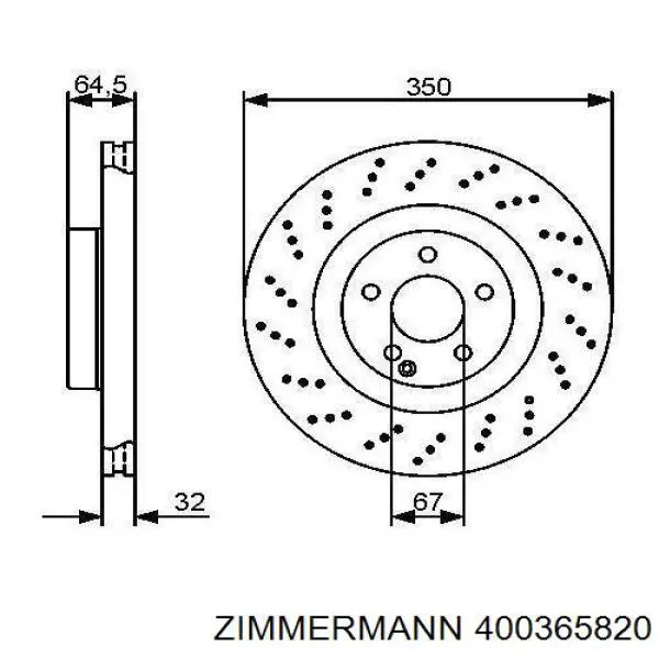 Compre 400365820 Zimmermann Disco do freio dianteiro