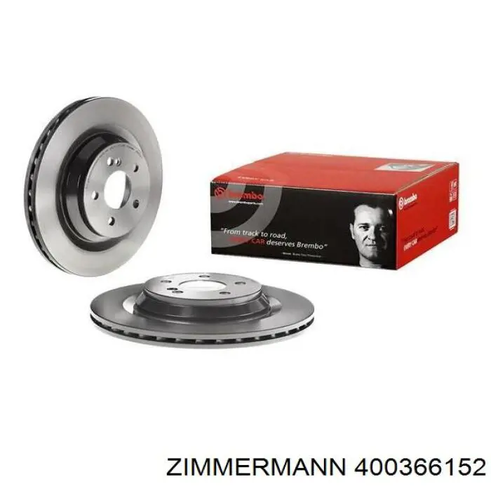 Compre 400366152 Zimmermann Disco do freio traseiro