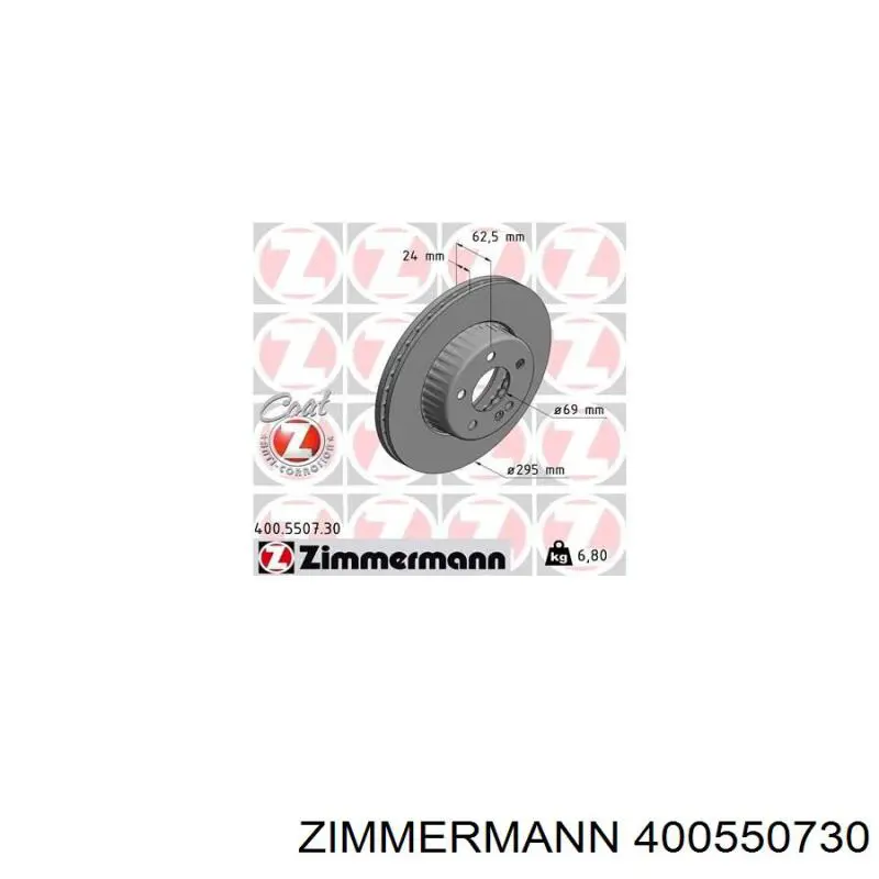Disco do freio dianteiro Zimmermann 400550730 preço, a partir de 115,74 USD