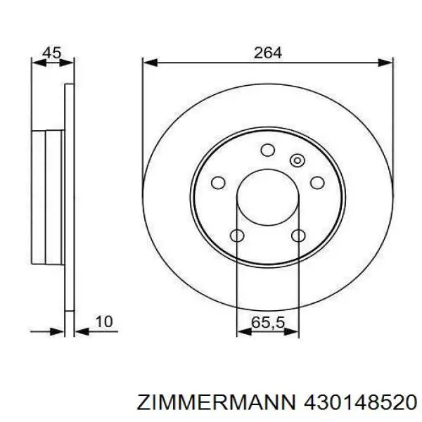 Compre 430148520 Zimmermann Disco do freio traseiro