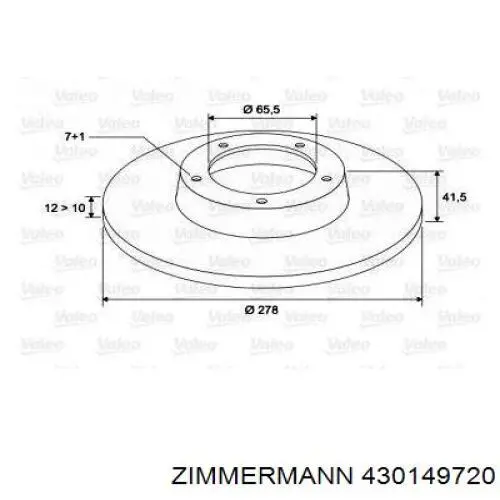 Compre 430149720 Zimmermann Disco do freio traseiro