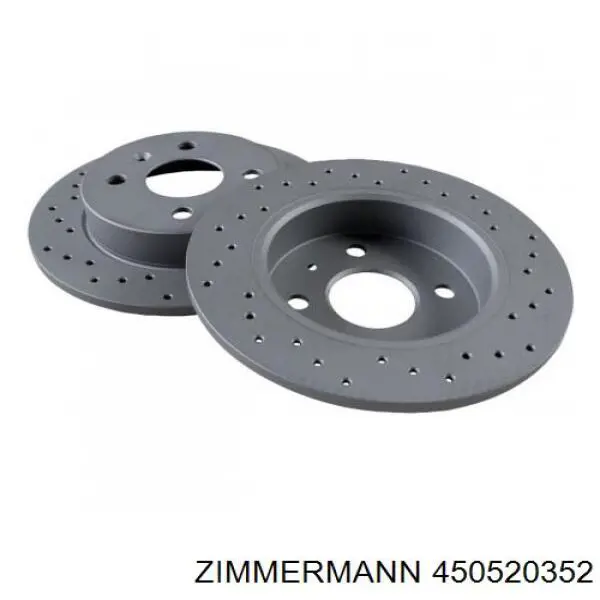 450520352 Zimmermann Disco do freio traseiro