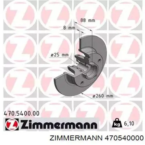 Disco do freio traseiro Zimmermann 470540000 preço, a partir de 78,36 USD