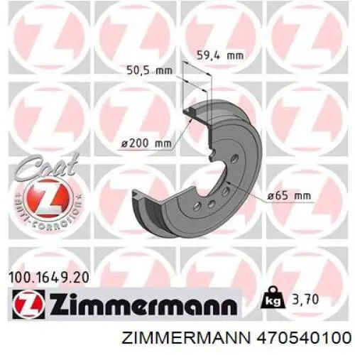 Compre 470540100 Zimmermann Disco do freio traseiro