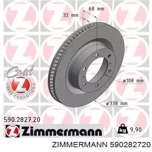 590282720 Zimmermann Disco do freio dianteiro