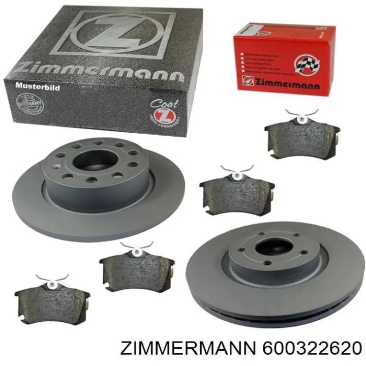Compre 600322620 Zimmermann Disco do freio dianteiro