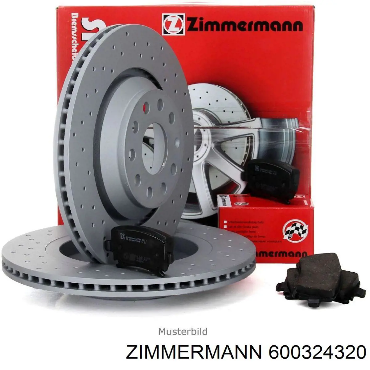 Compre 600324320 Zimmermann Disco do freio dianteiro