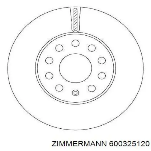Compre 600325120 Zimmermann Disco do freio dianteiro