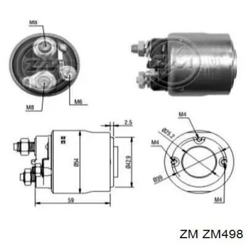Relê retrator do motor de arranco ZM ZM498 preço, a partir de 41,70 USD