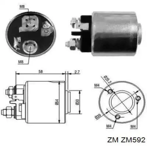 Relê retrator do motor de arranco ERA ZM592 preço, a partir de 30,11 USD