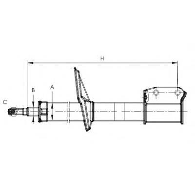 8671017491 Renault (RVI) Amortecedor dianteiro