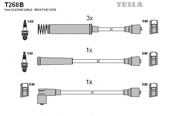 Fios de alta voltagem, kit FAE 83550