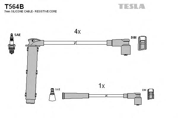 Fios de alta voltagem, kit FAE 85765