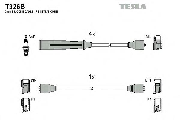 Fios de alta voltagem, kit NGK 9031