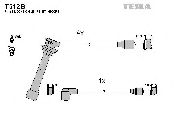 2714 NGK Fios de alta voltagem, kit