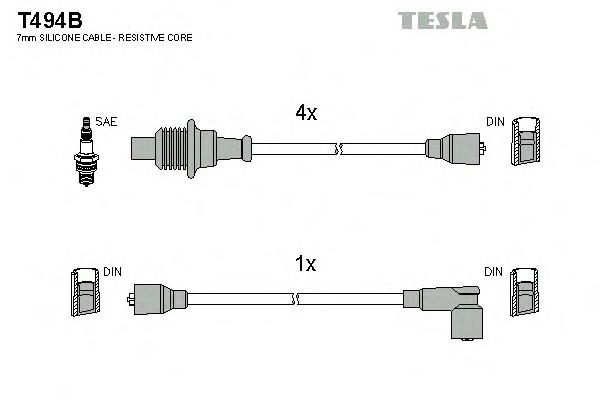 Fios de alta voltagem, kit FAE 83380