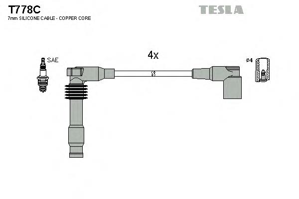 Fios de alta voltagem, kit 769 NGK