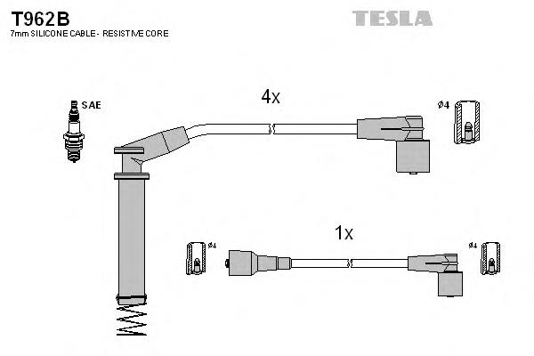 789 NGK Fios de alta voltagem, kit