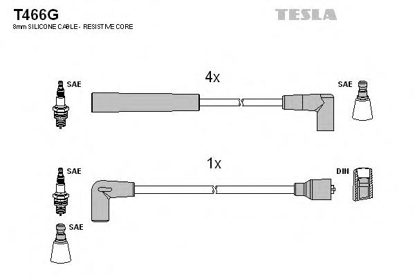 Fios de alta voltagem, kit NGK 616