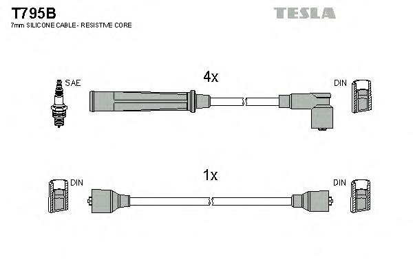 Fios de alta voltagem, kit NGK 715