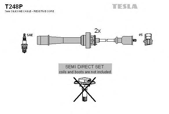 T248P Tesla Fios de alta voltagem, kit