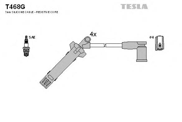 Fios de alta voltagem, kit 134966 Huco