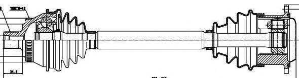 Semieixo (acionador) dianteiro direito GKN-Spidan 303315 preço, a partir de 81,72 USD