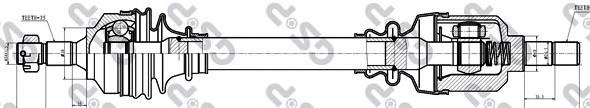 Semieixo (acionador) dianteiro esquerdo GSP 245105 preço, a partir de 89,23 USD