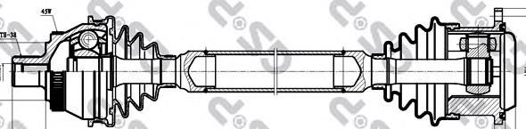 Semieixo (acionador) dianteiro GSP 261019 preço, a partir de 123,42 USD