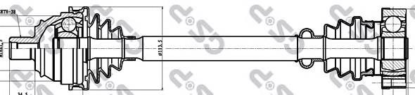 Semieixo (acionador) dianteiro GSP 261003 preço, a partir de 109,28 USD